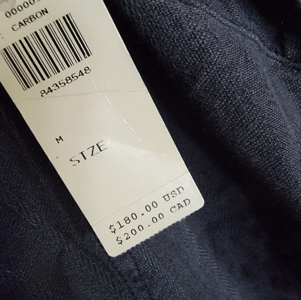 Anthropologie Pilcro Linen Jumpsuit sz Large & Med Color Onyx Grey - Picture 9 of 10